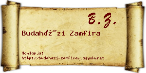 Budaházi Zamfira névjegykártya